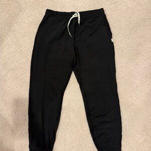 Vuori Charcoal Joggers with Cream Drawstring